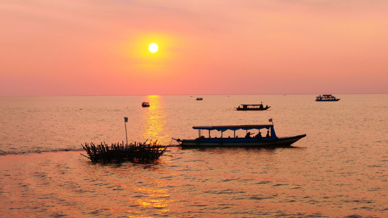 Sunset in Cambodia